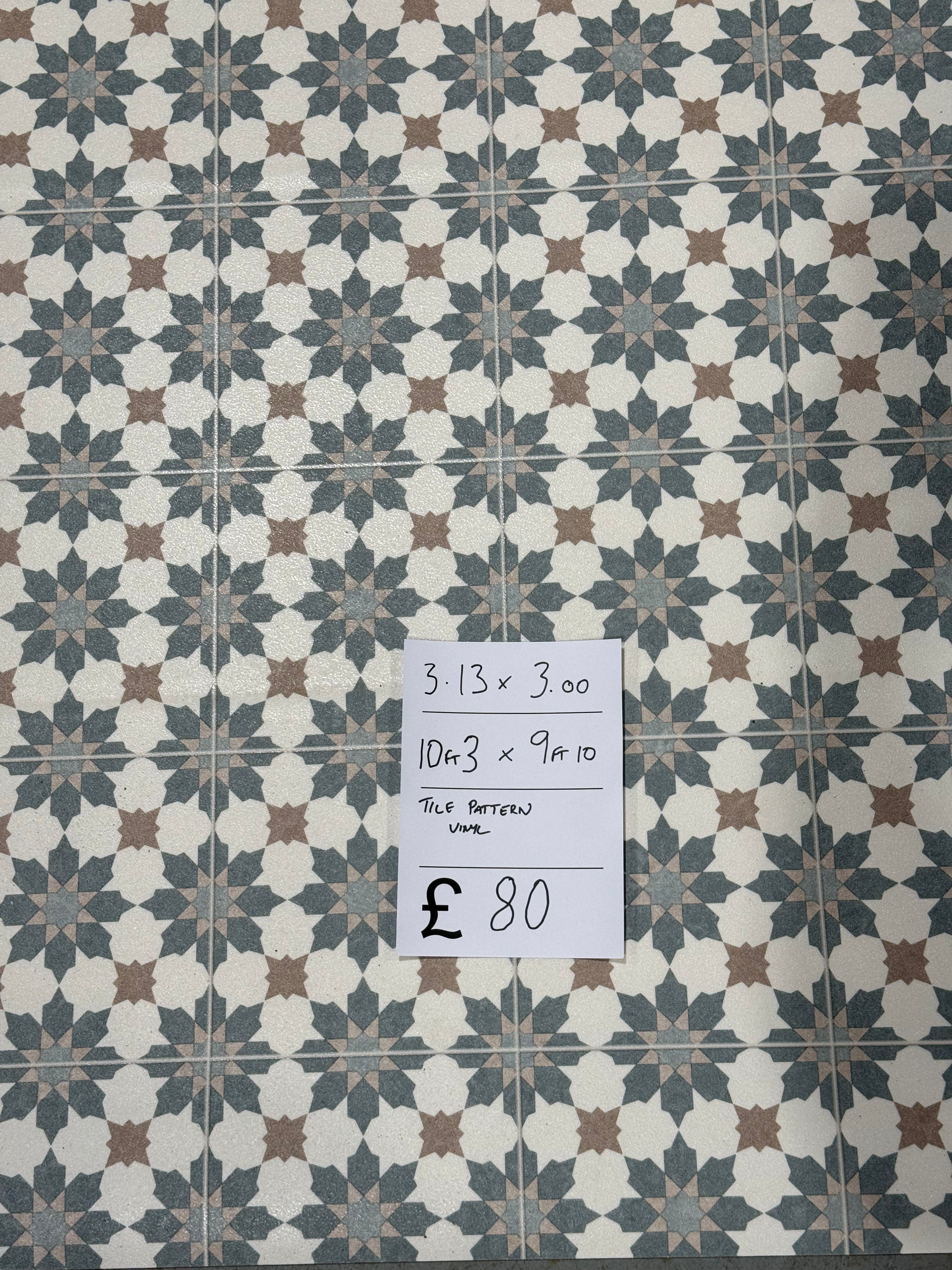 Pattern Tile Effect Vinyl 3.13 x 3.00